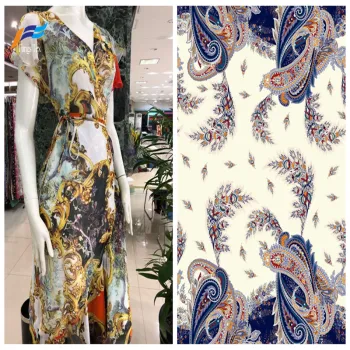 Cheap 100% Polyester Chiffon Printed Garment Fabrics
