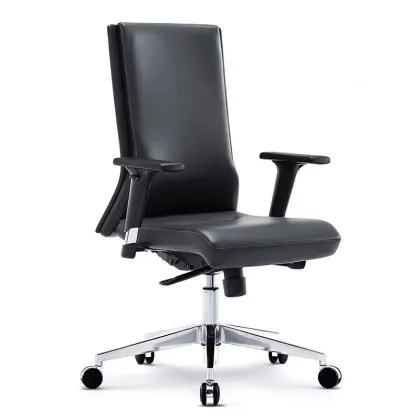 Leather Computer Home Study Chair - Comfortable Office Boss Executive Chair