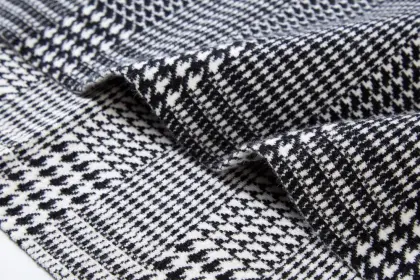 Women's Knitted Jacquard Turtleneck Swallow Gird Poncho Cape