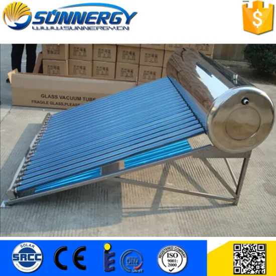 No pressure Evacuated Tube Calentador solar de 8 tubos