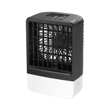 2022 New USB Rechargeable Mini Air Cooler Fan with 4000mAh Battery, Water Tank, and LED Lights