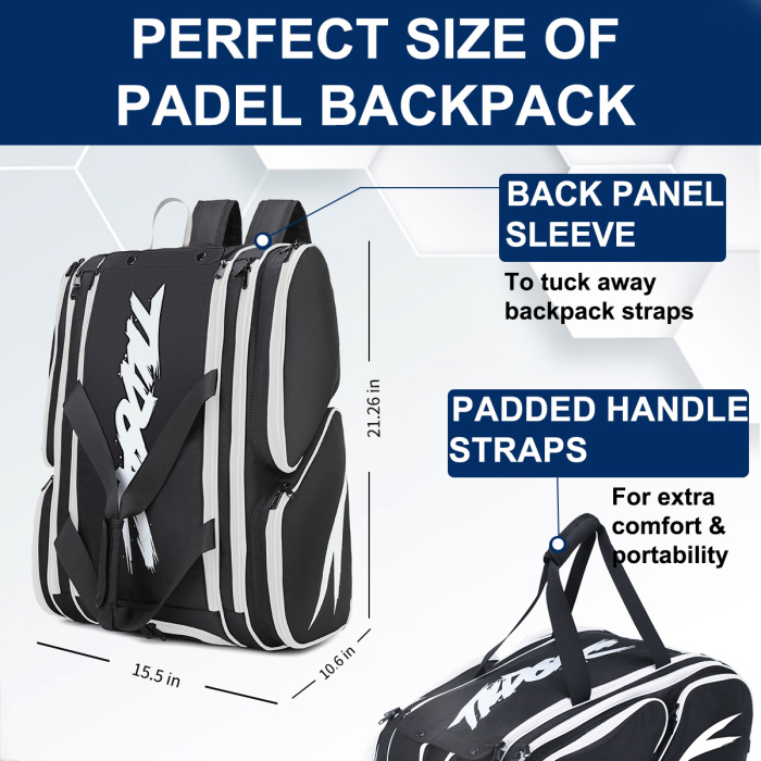 Padel Racket Sports Bags for Pickelball Backpack Bag