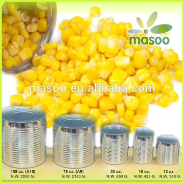 China different type canned and different types of canned sweet corn
