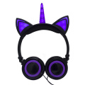 Pencahayaan modis Earphone &amp; headphone spiral unicorn