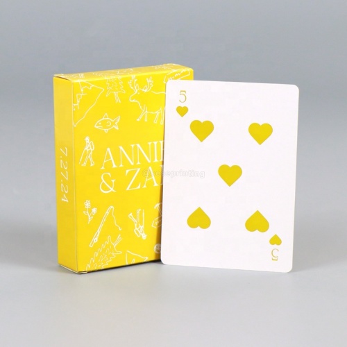 Yellow Poker Playing Cards with Full-Color Front and Back Design