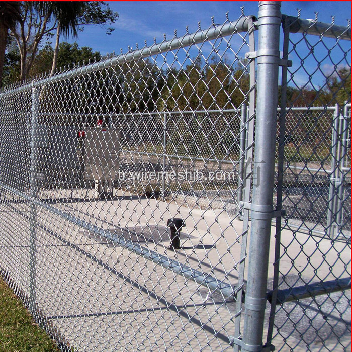 Spor çit- yüksek kaliteli pvc kaplı zincir bağlantı çit