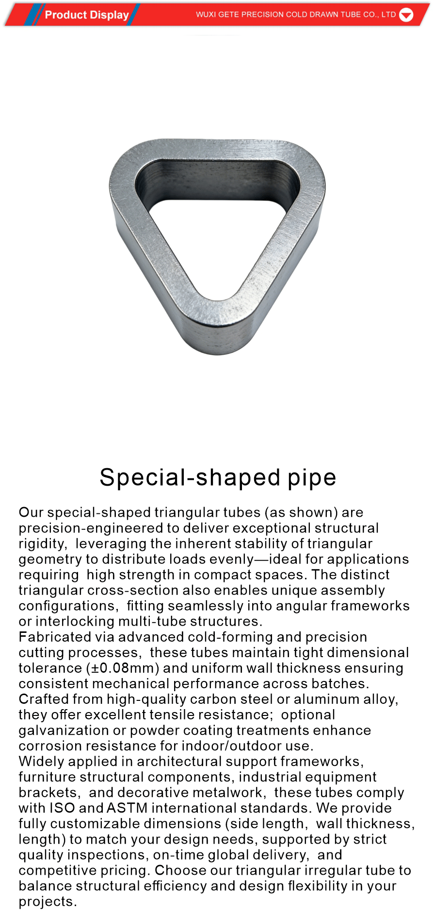 seamless shaped steel pipe irregular