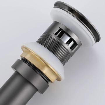 Gold Finish Push-Down Pop-Up Drain for Bathroom Sinks