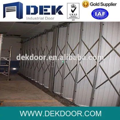 Steel accordion security doors