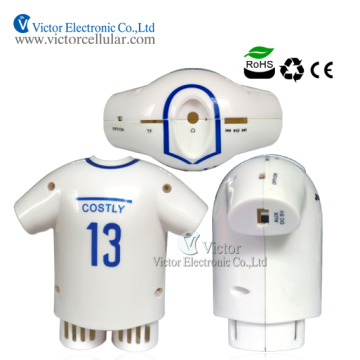 Manufactory World Cup 2014 Costly T-shirt Portable Mini USB Audio Speaker Bocina for Apple