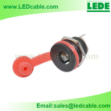 DC Panel Mount Jack with Dust Cover