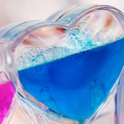 Double Heart Drip Oil Acrylic Hourglass Desktop Colored Decoration Liquid Motion Bubble Hourglass Liquid Hourglass Gifts Toys