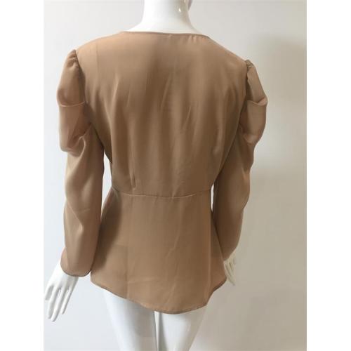 Solid Silky Poly Shirt with Buttons