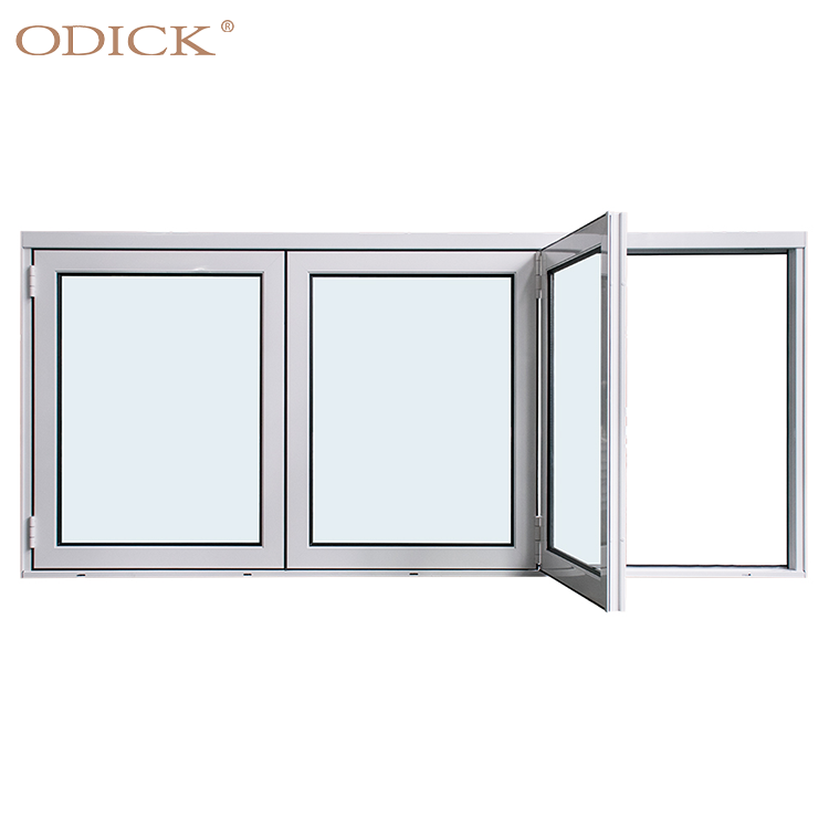 Aluminum horizontal folding exterior bi fold balcony window