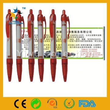 logo ad banner pen,promotion advertising plastic ball point pen,banner pen and touch pen