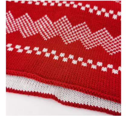 Wholesale Women's Red Deer Scarf - Warm Autumn & Winter Accessory