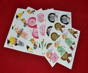 hologram sticker roll packing qr code labels printing
