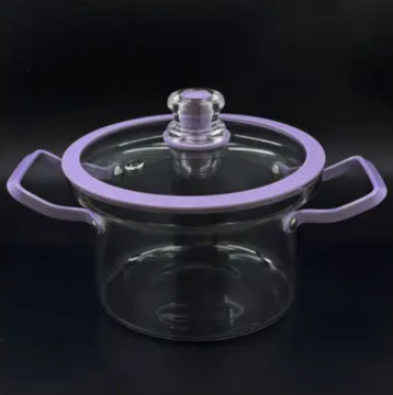 Heated high temperature resistant glass soup pot