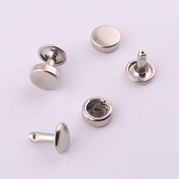 Flat Head Metal Bag Garments with Double Cap Rivets