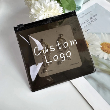 Transparent PVC Jewelry Zipper Bag for Earrings and Necklaces