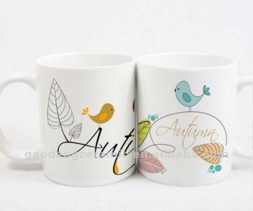 11 oz white china mugs for valentine