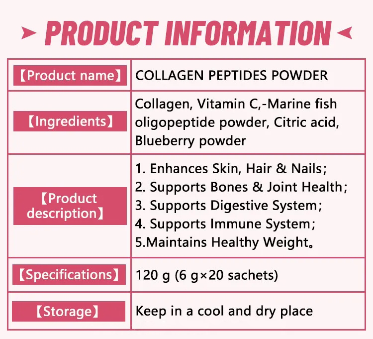 Pure Protein Powder Type III Pure Hydrolyzed Collagen Vanilla Flavor Skin Whitening Collagen Peptides Powder