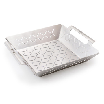 Hot Sale Stainless Steel BBQ Grill Vegetable Basket