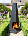 Corten Steel Outdoor Fire Pit and Wood Storage Solutions for Gardens