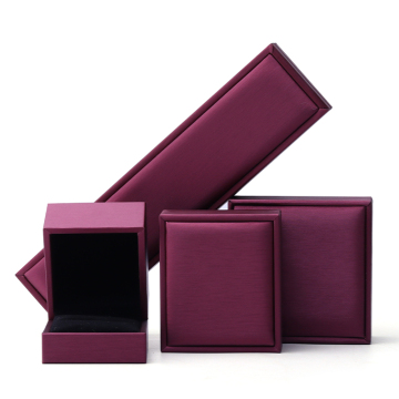 Custom Luxury Velvet Purple PU Leather Jewelry Box