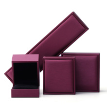 Custom Luxury Velvet Purple PU Leather Jewelry Box