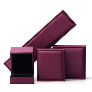 Custom Luxury Velvet Purple PU Leather Jewelry Box