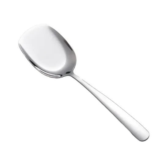 304 Stainless Steel Household Kitchenware: Large Portioning Spoon with Hotel Buffet Long Handle Utility