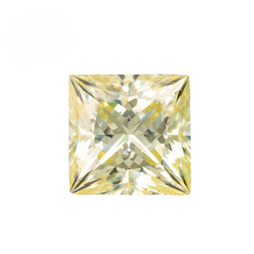 Ready to Ship Princess Cut Yellow Moissanite Stones VVS for Ring