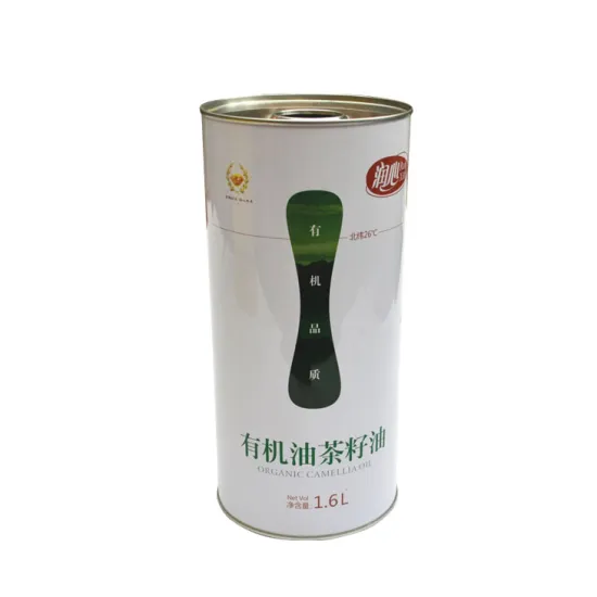 1600 Ml Round Style Olive Oil Tin Box