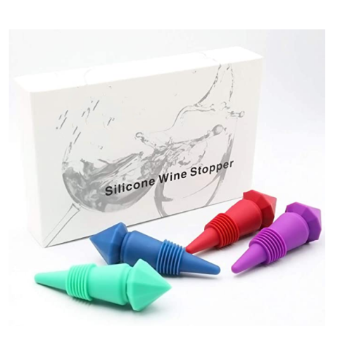 Bouchons de vin en forme de diamant personnalisés bouteilles de vin en silicone