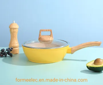 Marble Cookware 24cm Non-Stick Maifan Stone Deep Fry Pan