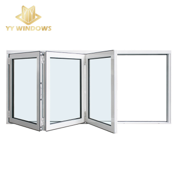 Manufacturer Original Design NFRC Certified Hurricane Impact Double Glazed Bi-Fold Windows for Villa Houses - Storm Proof Bi-Folding Glass Windows