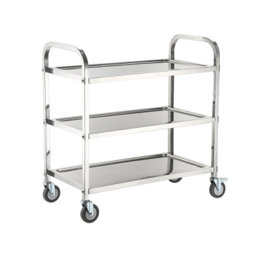 Double-Shelf Movable Dining Cart Table