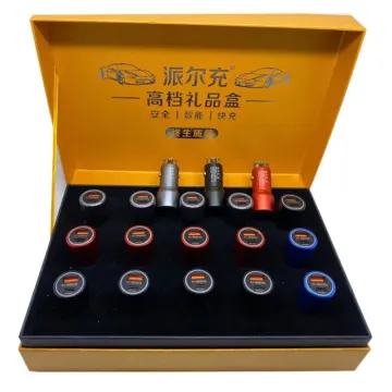 PD20W Dual USB Fast Charge Car Charger - 15PCS Cigarette Lighter Plug Converter
