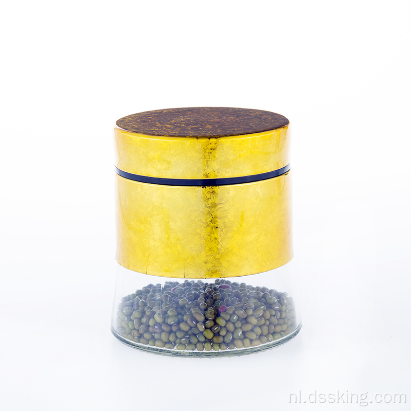 Gold Ice Spice Jar opbergpot Glassfles 800 ml Big Plastic Clear Jar Set Kitchen Home