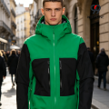 Chaqueta con capucha duradera para hombre