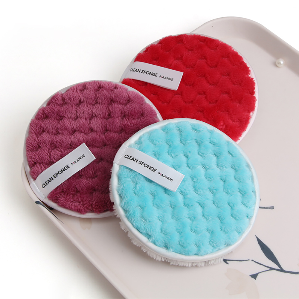 Soft Microfiber Makeup Remover Pad Reusable Face Cleaner Cleansing Cloth Washable Cotton Pads Powder Sponge Puff Skin Care Tool