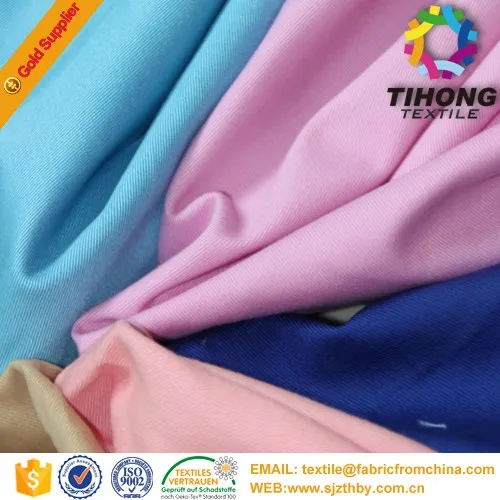 2016 wholesale dyed cotton twill fabric for clothing