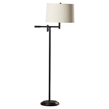 Lampada da pavimento a 1 luci a 1 luce con tonalità di batteria per camera da letto e soggiorno