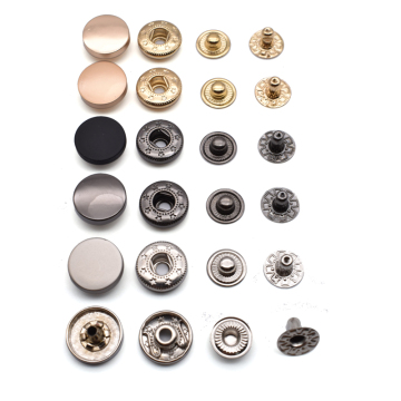 Customizable 30mm Round Button with Spring Snap, Available in Matte Silver and Black - Perfect for Jacket and Jeans Personalization
