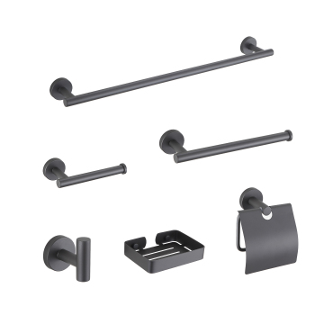 China Manufacturer 6 Piece Stainless Steel Bathroom Accessories Set for Hotels