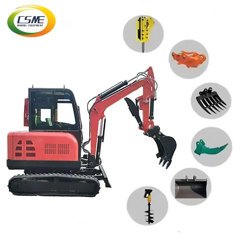 0.8-3 Ton Full Hydraulic Crawler Mini Excavator for Garden and Farm Use