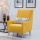 High Back Fabric Upholstery Armchair And Ottoman