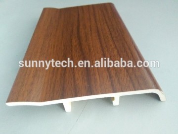 China supplier indoor wpc skirting with PVC film lamination