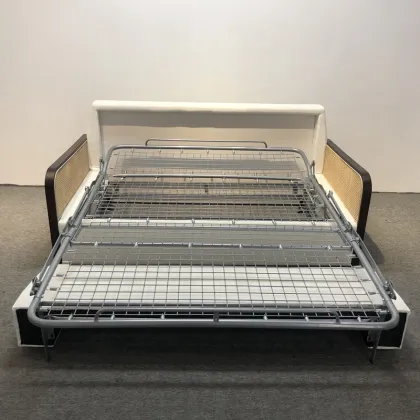 Scandinavian White Folding Sofa Bed with Latex Mattress for Hotel Rooms